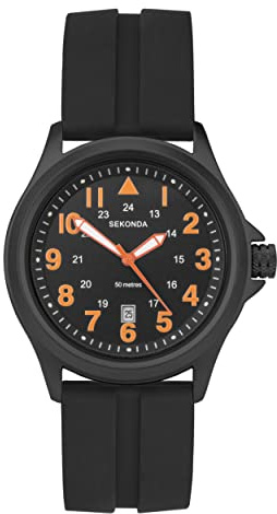 Sekonda Mens 43mm Wingman Pilot Style Watch with Date Window and Nylon Strap 50m Water Resistant
