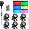 NATPOW Teichbeleuchtung LED Unterwasser, Unterwasserbeleuchtung RGB Unterwasser Teichlicht mit Fernbedienung, IP68 wasserdicht, Farbwechsel Gartenbeleuchtung für Garten, Patio, Baum(6 in 1)