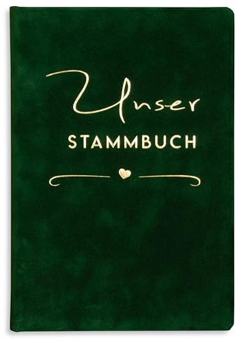 Stammbuch Grün Berdea Gold Familienstammbuch Standesamt Hochzeit incl. Einleger