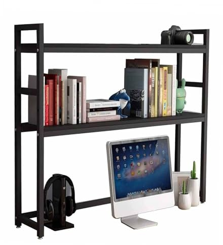 Estantería Pequeña De Sobremesa - 2 Capas Librería Multifuncional De Sobremesa Para Ordenador, Estantería De Sobremesa Bricolaje, Estantería De Escritorio Extensible, Para Oficina/cocina(A,65x25x102cm
