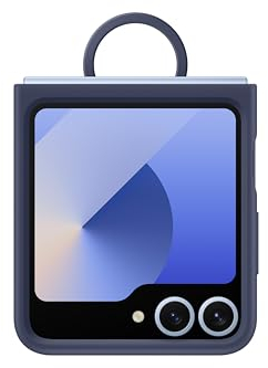 Samsung Silicone Case with Ring Custodia pieghevole in silicone con anello per Galaxy Z Flip6 | Z Flip7 FE, Navy
