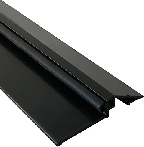 HOMEWELL - Türschwelle (PMR) mit Dichtung, schwarz lackiert, 1,95m