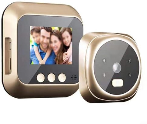 Smart Türspion, 6,1 cm LCD-Farbbildschirm, digitale Türklingel, intelligenter elektronischer Türspion, Nachtsicht, Weitwinkelansicht (Lithium-Batterie)