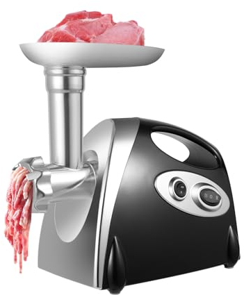 Hachoir à viande électrique multifonction avec couteau en acier inoxydable, 800 W, pour viande, nourriture pour bébé, fruits, légumes