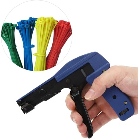 Zip Tie Gun, Cable Tie Gun Flush Cut Zip Tie Tool Vanadium Alloy Steel Nylon Tie Fastening Tensioning Tool Zip Tie Cutter Tool for Nylon Cable Tie