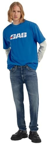 gas Jeans Uomo Albert Simple Rev Skinny Slim Fit a7521-53mm