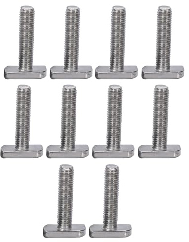 C, Lot de 10 boulons en T à tête de marteau pour porte-vélos Thule, boulons en T avec écrous hexagonaux, pour profilé en aluminium et panneaux solaires photovoltaïques