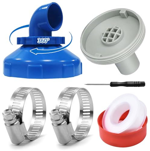CHENBOOW Boquilla de Entrada para Piscina,Boquilla de Entrada 38/32mm,Accesorios para Piscina,Boquilla de Entrada para Piscina Giratoria 360°,Accesorios Piscina,Repuestos Piscinas Desmontables