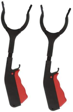 Greifzange 2 Stück 28cm Kunststoff Müllzange Greifhilfe | Greifzange Garten, Eisen Kunststoff, Präzise Zähne, Ergonomischer Griff für Senioren