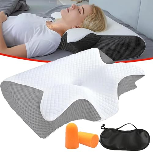 GXHNB Nacken Therapiekissen, Ergonomisches Nackenkissen (1,Gray)