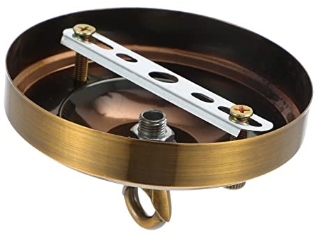 DIYEAH Kit Plafoniera Soffitto Resistente Copripiastra Tondo con Anello Chiuso per Lampadari Vintage e Illuminazione Interni come Corridoi Cucine e Soggiorni Facile da Montare e Adatto
