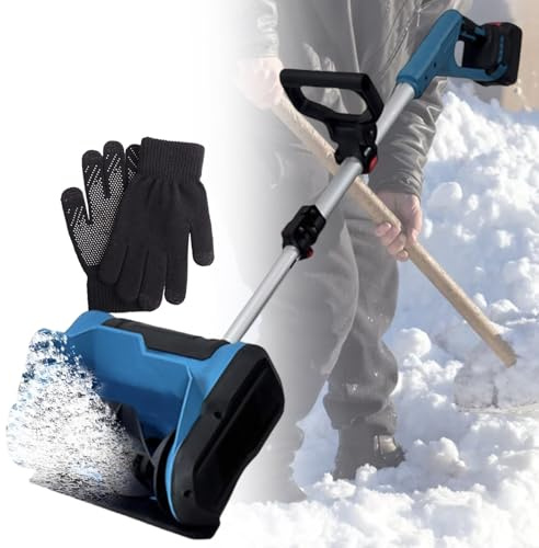 OUKMXSY Spazzaneve Elettrico Ricaricabile, per gradini, Cortili, Larghezza di Pulizia 12,2“, profondità di Pulizia 6” e Distanza di Lancio 26 Piedi, spazzaneve Senza Fili (Motore