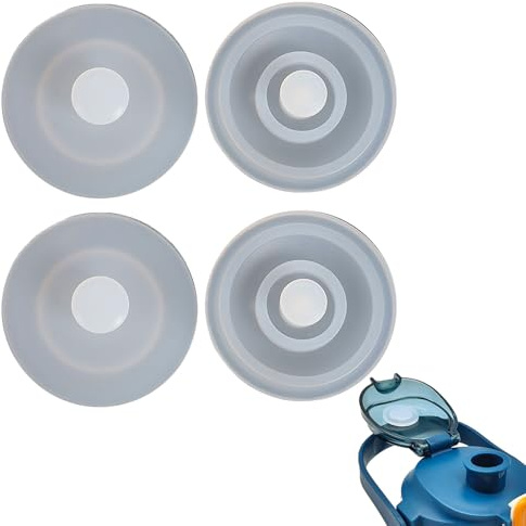 CQXSYTBN 4 Stück 28mm Top Verschluss Dichtungsringe Flaschendeckel Ersatz Silikonringe für Trinkflasche WMB ONE kompatibel auslaufsicher spülmaschinenfest ideal für Sport Büro Alltag
