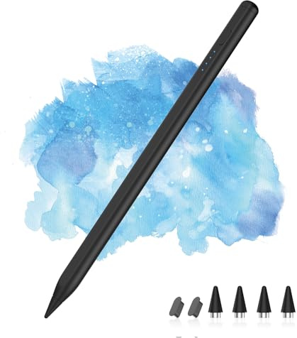 Stylet MoKo pour Écran Tactile Android,Stylet pour Tablette Samsung Galaxy Tab A9+/Xiaomi/Lenovo/Huawei/Vivo et Autres Smartphones et Tablettes Android,Stylo Actif Rechargeable à Pointe Fine, Noir