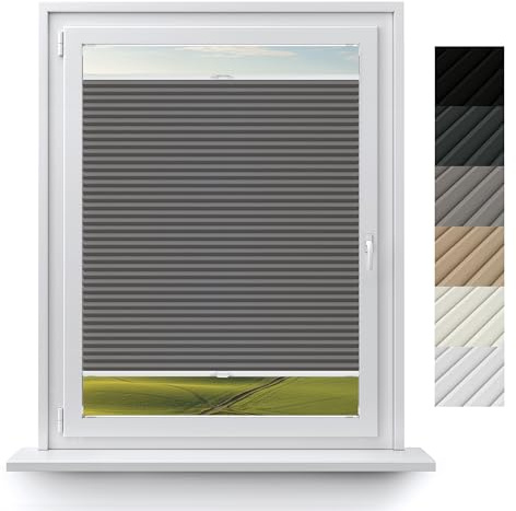 Concept Blinds XL Persiana Blackout a Medida Adhesiva 20-170x20-240cm | Amplia gama a medida; instalación adhesiva innovadora dentro del marco; material opaco blackout; estor para oscurecimiento
