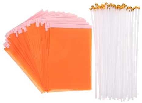 Hemobllo 50 piezas Unidades Mini Banderas de Mano Naranja con Banderas Pequeñas de Poliéster para Decoración de Fiestas Desfiles Eventos al Aire y Celebraciones
