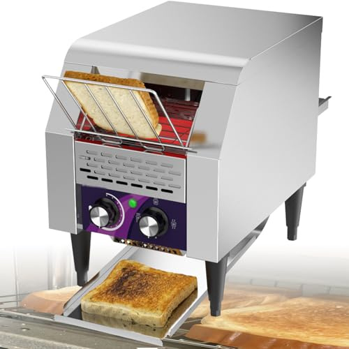 ZhlCrioxenic Tostadora de Cinta Industrial, Tostadora Comercial con Cinta Transportadora, Tostadora de Acero Inoxidable, para Catering MáQuina de Pan Small