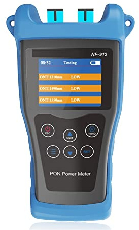 Tester per Fibra Ottica, NF-912. Tester di potenza ottico di potenza ricaricabile batteria al litio visual calibro di colpa del posizionamento in fibra ottica
