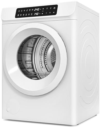 Auertech 3.6 CU. FT Clothes Dryer, Large Capacity Laundry Dryer with 12 Drying Modes & Stainless Steel Tub, Dryer Machine, Electric Dryer with LED Control for Busy Family Home, White