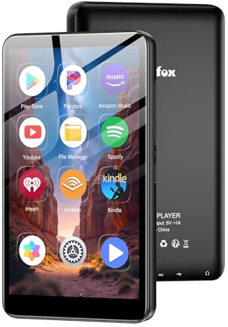 160GB MP3 Player mit Bluetooth und WLAN, Android 13.0 OS MP3 Player Spotify, 4,02-Zoll MP4 Player mit Lautsprecher, Amazon Music, Deezer, FM Radio, Play Store, Audible, Tragbarer HiFi Musik Player