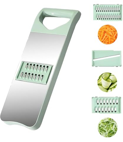 Foonary Cortador de verduras 3 en 1, rallador multifuncional, rallador ajustable para verduras, cortador extraíble con corte ondulado, rallador de verduras para la cocina, ideal para cortar y picar