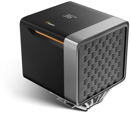 Ocypus Delta A62 EX Digital Disipador CPU,250W TDP for Gaming PC,BK | Diseño de Cubierta Integral,Ventilador PWM de 120mm,6 Heatpipes, Cubierta Magnética,CPU Cooler for AMD AM4/AM5&Intel LGA
