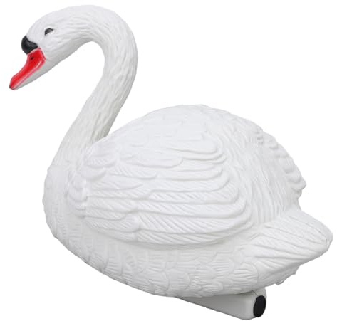 Diyeeni Levande Flytande Swan Dekoration Plast Damm Prydnad för Innergård Garden Pool Utomhus Vatten Dekor (Kort)