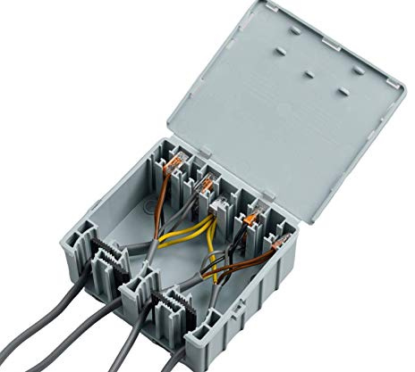 Wagobox-XL Junction Box in Grey for use with Wago 2273 and 221 terminals Pack of 1