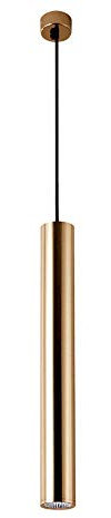 Naiyn Suspension Moderne Lampe dorée projecteur Long Tube Lampe Suspendue LED Cylindre lumière pour Cuisine île Chambre Salon intérieur Suspension réglable Droplight