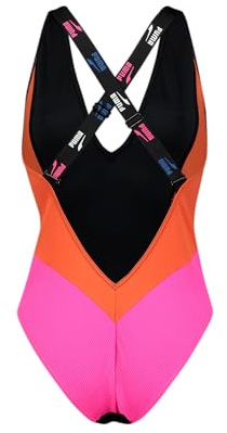 PUMA Damen Swimsuit, Noir Combo, M