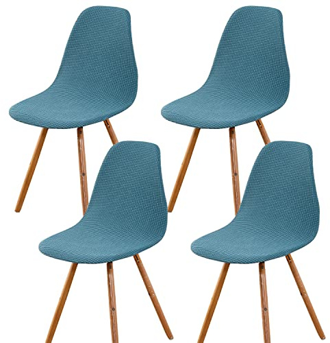 Meigeh Fundas para sillas escandinavas Fundas elásticas para sillas de Comedor escandinavas Cubre Silla Cielo Azul 4 Piezas