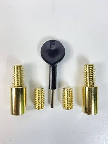 Quality Roller Heavy Duty Sash Window Stop Restrictor for Child Safety and Security - Comes with Key Included in Polished Brass Dimensions 50X17X17mm