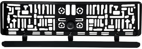 AUTOZOCO Soporte para matrícula Coche Universal, Porta matriculas Remolque, Porta matricula vehículo, Soporte matricula camión, Fija matricula, Soporte matricula Furgoneta, 53x18 cm. Negro, PVC