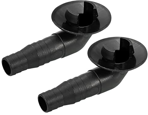 sourcing map Air Conditioner Drain Hose Connector 19mm Tube Elbow Fitting Replacement Part Accessories for Mini-Split Window AC, Black Pack of 2