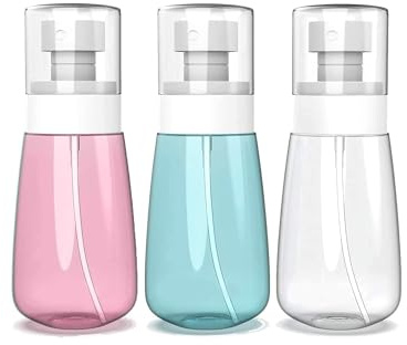 Symbah Small Lotion Bottle100 ML 3PCS, Fine Mist Spray Bottle for Essential Oils, Refillable Travel Containers Plastic Hair Sprayer for Perfume Skincare Makeup Lotion