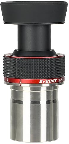 SVBONY SV215 Zoom Eyepiece, 1.25 inch Zoom Lens, 3mm to 8mm Eyepiece with Parfocal Design, Telescope Accessories for High Power Lunar and Planetary Observing