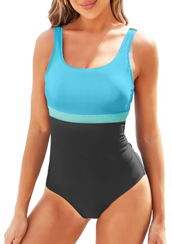 TcIFE Baddräkter för kvinnor i ett stycke för damer sport baddräkter magkontroll badkläder vintage push-up rygglös monokini