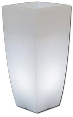 Tekcnoplast Vaso Agave Quadrato Con Led Multicolor Batteria Solare H 70 33x33Cm