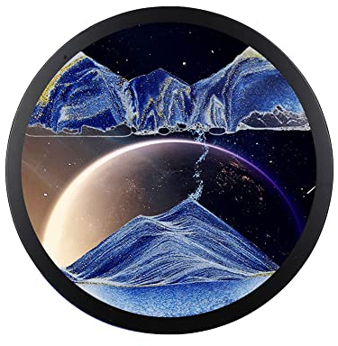 Peinture De Sable Qui Coule, Cadre De Sable En Mouvement, Image De Sable Dynamique, Cadre Sablier 3D En Verre Rond, Image D'art De Sable En Mouvement Pour Enfants, Garçons, Adultes Cadeaux ( Color : E