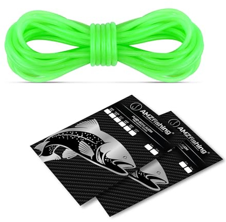 NEU AMZfishing® 1m oder 3m Fluo-Schlauch | Meeresangeln | Norwegen Zubehör | Leuchtschlauch zum Angeln | Angelzubehör | Angeln Zubehör | Fluoreszierend (1 Meter, e: #2,5mm)