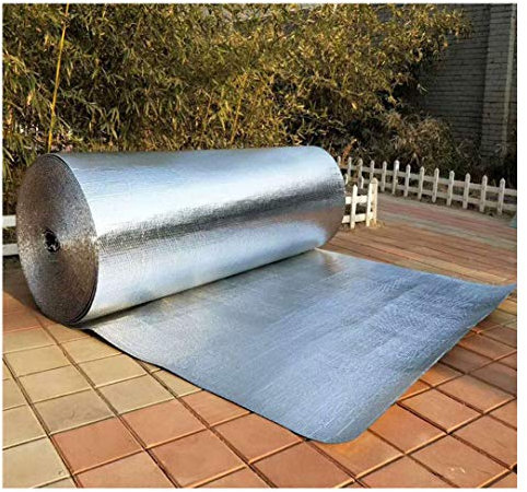 Isolierfolie Selbstklebend Thermo und Schaum Isolierfolie Dämmung Isolierung Isoliertapete Aluminium für Boden und Wand Hitze isoliert Dampfsperre und wasserdichte Wärmedämmung Aluminiumfo(Size:1x25m)