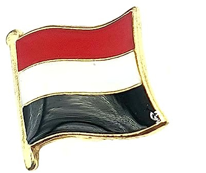 Yeman Yemeni Nahen Osten Metall Emaille Landflagge Anstecker, Metall