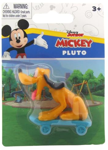 Disney Mickey and Friends 3D 2.5 6cm Figure - Highly Detailed Collectible Miniature Perfect as Cake Topper - Pluto