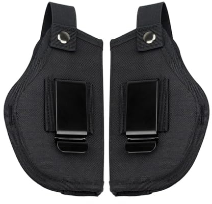 Xanewza Lot de 2 Étuis pour Pistolet, Étuis de Ceinture Cachés, Holster de Pistolet, Holster de Ceinture, pour Transporter Toutes Les Armes de Poing Similaires