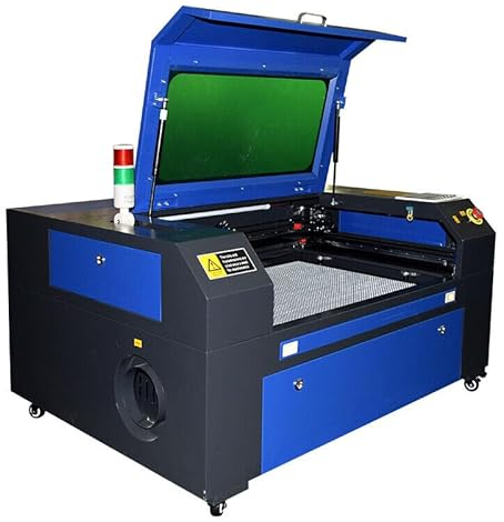 60W CO2 Laser Graviermaschine, 700x500mm, Cutting Engraver Graveur Lasergravur, Zellularplattform & Messerstreifenplattform, mit Signalanzeige, kompatibel mit AutoCAD