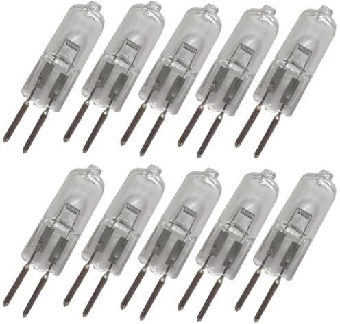 WYLIELAMSH 10PCS Tungsten Halogen Bulbs 20W G5.3 24V 35W 50W Halogen Lamp Beads GU5.3 Double-pin Base 20W