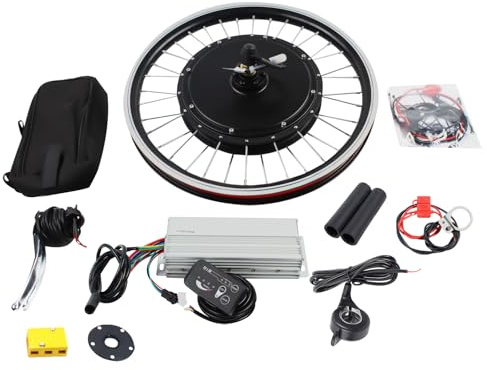 FortyFor 20 E-Bike Umbausatz, 48V 1000W Wasserdicht Ebike Umbausatz mit LED Display und Kurbelwellendrehzahlsensor, Elektro Fahrrad Nabenmotor Kit für Vorderrad