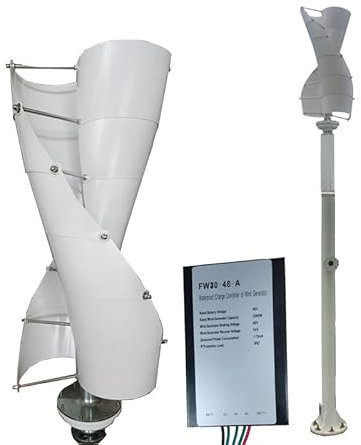 KX-ENERGIE DARRIEUS Windkraftanlage 2000W Windkraft Generator Vertikale Achse Permanent Windturbine VAWT 24V 48V Windgenerator Mit Laderegler (48, Volt)