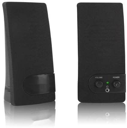 watiowave Haut-parleurs 2.0 - Puissance 4 W RMS - Connexion Jack 3,5 mm - Alimentation USB - Idéal pour Le Son sur Les Ordinateurs et Les appareils multimédias.