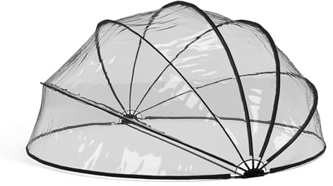 blumfeldt ArmadilloShade Dôme Piscine – PVC & Tissu Oxford, Protection Solaire +50UV, pour Piscines Jusqu'à Ø400 cm, Ronde, Fibre de Verre, Énergie Efficace